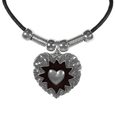 Exploding Heart Adjustable Cord Necklace